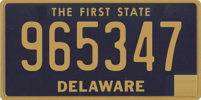 DE license plate 965347