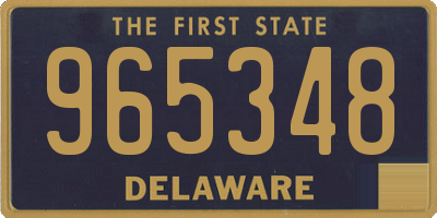 DE license plate 965348