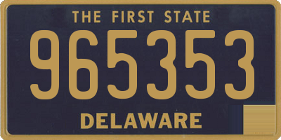 DE license plate 965353