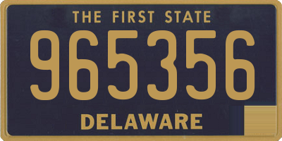 DE license plate 965356