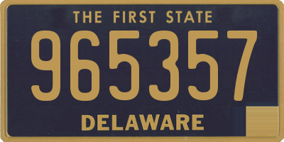 DE license plate 965357