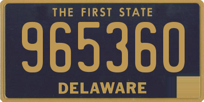 DE license plate 965360