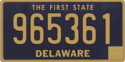 DE license plate 965361