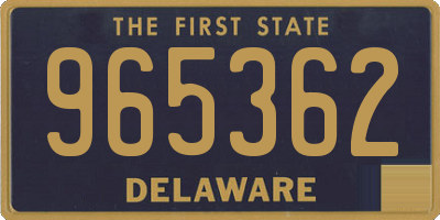 DE license plate 965362