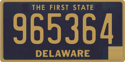 DE license plate 965364