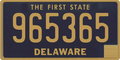 DE license plate 965365