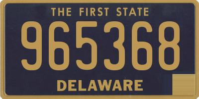 DE license plate 965368