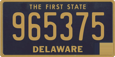 DE license plate 965375