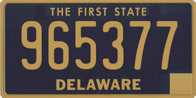 DE license plate 965377