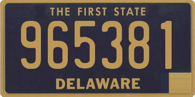 DE license plate 965381