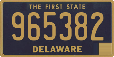 DE license plate 965382