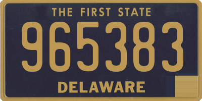 DE license plate 965383