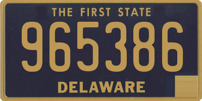 DE license plate 965386