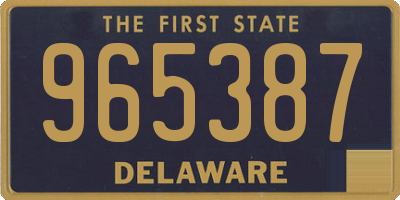 DE license plate 965387