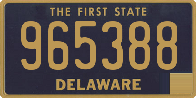 DE license plate 965388