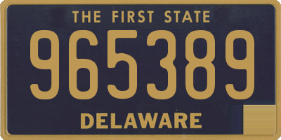 DE license plate 965389