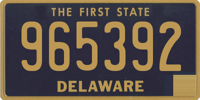 DE license plate 965392