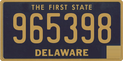 DE license plate 965398