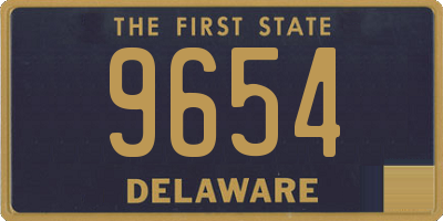 DE license plate 9654
