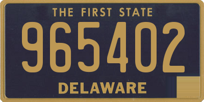 DE license plate 965402