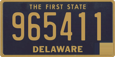 DE license plate 965411