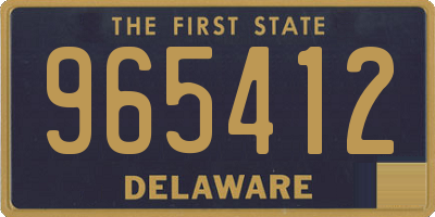 DE license plate 965412