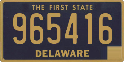 DE license plate 965416