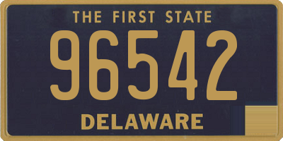 DE license plate 96542