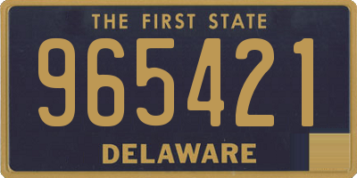 DE license plate 965421