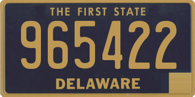 DE license plate 965422