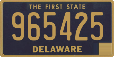 DE license plate 965425