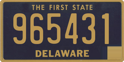 DE license plate 965431