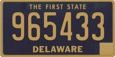 DE license plate 965433