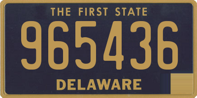 DE license plate 965436