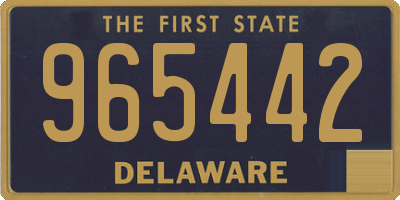 DE license plate 965442