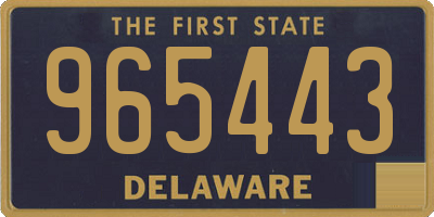 DE license plate 965443