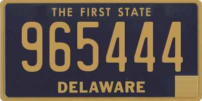 DE license plate 965444