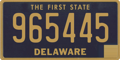 DE license plate 965445