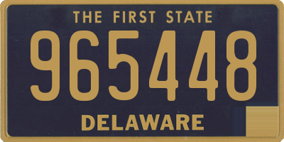 DE license plate 965448