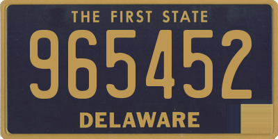 DE license plate 965452