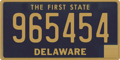 DE license plate 965454