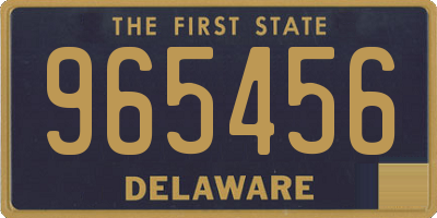 DE license plate 965456