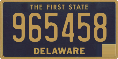 DE license plate 965458