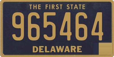 DE license plate 965464