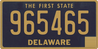 DE license plate 965465