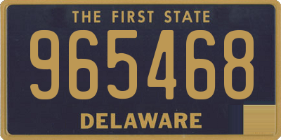 DE license plate 965468