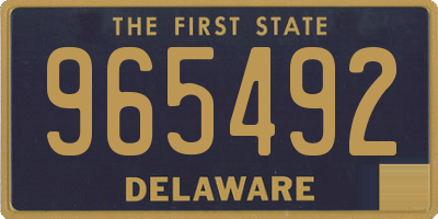 DE license plate 965492