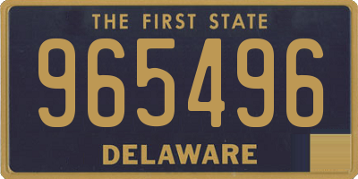 DE license plate 965496