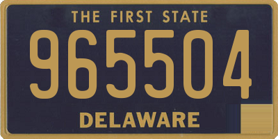 DE license plate 965504