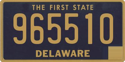 DE license plate 965510